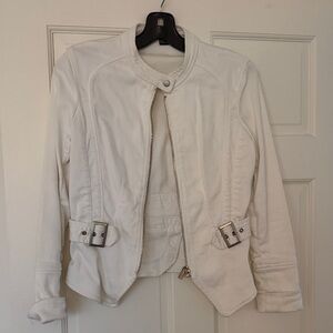 Etcetera Cream Leather Jacket